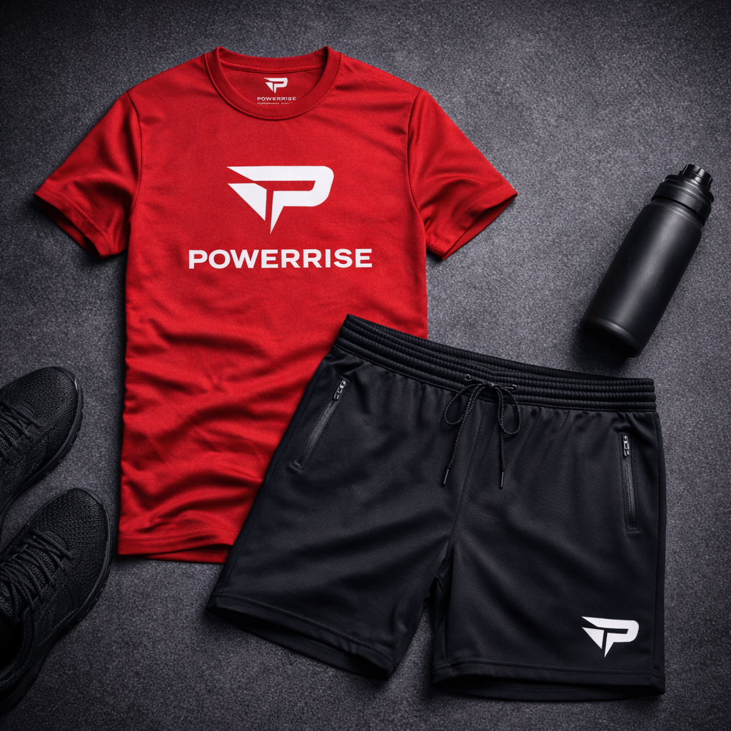 Powerrise Performance Training T-Shirt & Powerrise Athletic Performance Shorts